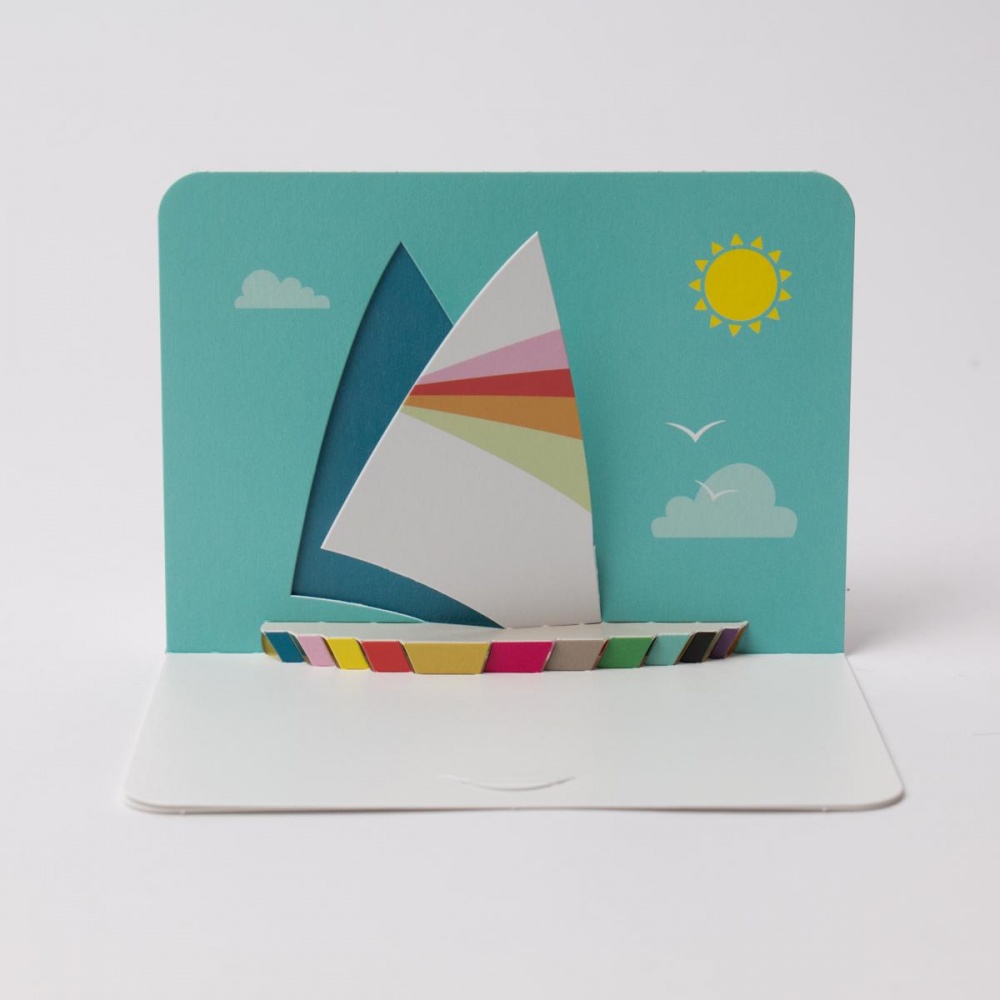 Sailing Boat 3D Greeting Card By FORM